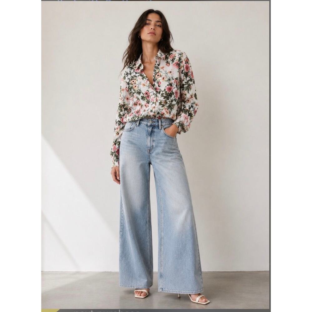 The Shirt Floral Blouse size large